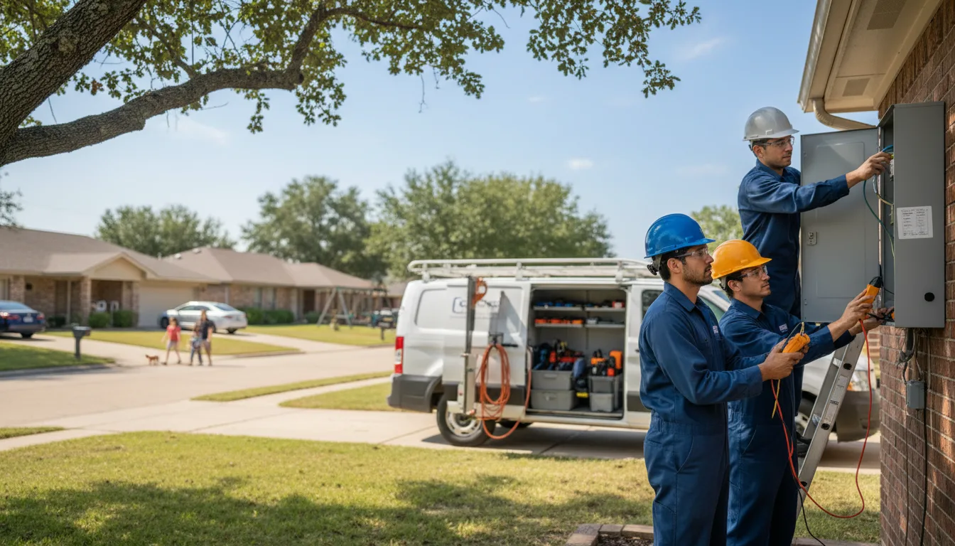 Certified electrician providing emergency electrical services in Oakville, IA